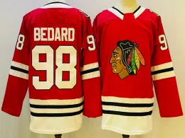 Хоккейные майки Conner Bedard # 98, прошитые красным, белым цветом, мужские, женские, молодежные, Джерси