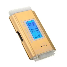 Freeshipping LCD PC Supply Tester Fonte de alimentação 20/24 pinos 4 PSU ATX BTX ITX SATA HDD Gold Cvukk