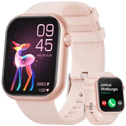 Smart Watch for Men Women 1.69 Touch Screen Fitness Orologio con frequenza cardiaca Ossigeno nel sangue e Sleep Monitor IP67 Sport impermeabili Smart Wat