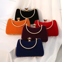 Evening Bags Velvet 2023 Women's Clutches Small Party Wedding Handbags Elegant ladied mini Purse For Female red black blue B555 231108