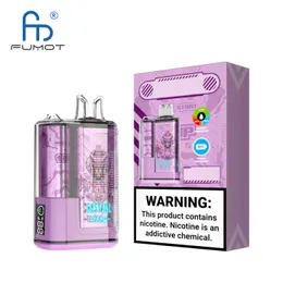 Fumot randm Crystal 12000 baforadas vape descartável LED display inteligente e vape narguilé da Fumot