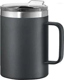 Mugs 14oz Coffee Mug With Handle Stainless Steel Insulated Double Wall Vacuum Cup BPA-Free Non-Toxic OEM Pritnt On Demand