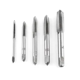 Freeshipping 5pcs/Set*10 Screw Taps Tool Set Bearing Steel Thread Tapping Tool M3 M4 M5 M6 M8 Straight Flute Screw Taps Repair Tools Gllxd