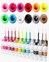 8 мл набор гель-лаков для дизайна ногтей, 12 цветов для УФ-светодиодной краски, клей для рисования ногтей, инструмент для рисования лаком «сделай сам», 1459141133