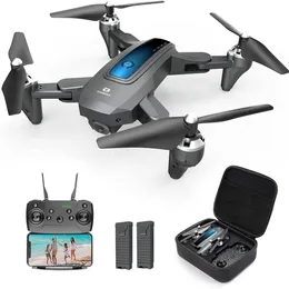Drone com câmera para adultos 1080P FHD FPV Vídeo ao vivo Controle de gravidade Altitude Hold com estojo de transporte 2 baterias O dobro do tempo de voo