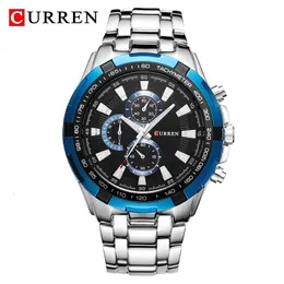 Armbandsur Curren Top Luxury Brand Fashion Quartz Mens Watches Sport Waterproof All Steel Wristwatch Military Business Man Clock Relogio 231109