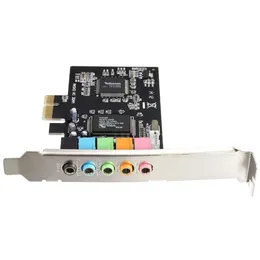 Freeshipping PCI-E 51 Sound 6 port sound card CMI8738 cinema stereo Surround Sound Card Dosas