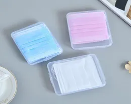 Transparent Mask Square Storage Box For Face Mask Plastlådor för Puff False Eyelashes Card Empty Box Beauty Packaging Box8749457