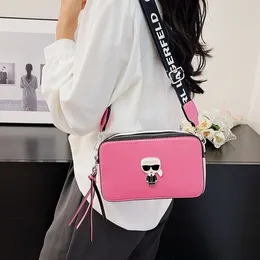 Bolsa de designer de luxo cor sólida versátil crossbody bolsa de câmera feminina contraste cor crossbody bolsa de ombro único alça de ombro ajustável