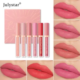 Julystar Rare Beauty Natural Lasting Antihaft-Cup Tasty Lip Glaze Box Velvet Mist Matte, nicht verblassendes Lippenstift-Set