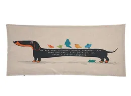 Kuddfodral Creative Cartoon Dachshund Tjock linne bomullskuddar Animal Sausage Dogs täcker 3050cm9780768