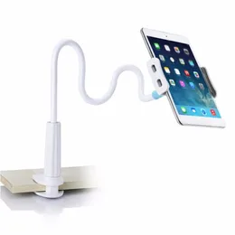 Freeshipping Universal Tablet Holder Clip Type Adjustable Mounted Bracket Long Bendable 360 Degree Rotation Lazy Bed Desk Stand Holder Pfpic