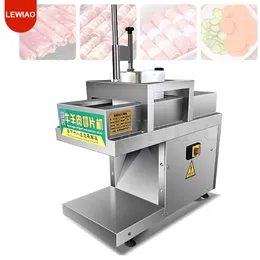 Komercyjne rozcięcia mięsa automatyczna maszyna do krojenia mięsa mrożona wołowiny i baranina objętościowy maszyna do planowania 220 v / 110 v