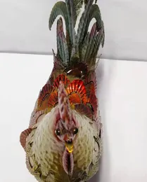 "Metal Red Rooster Dekorativ staty - Unik konst och hantverk Heminredning för rikedom och välstånd - Perfekt gåva för kreativa själar"