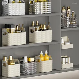 Storage Boxes Luxury Cosmetic Box Bathroom Organizer Cosmet Beauty Makeup Skincare Organizers Make Up Rack Qtip Container