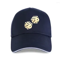 Ball Caps Cap Hat Men Luck Double Six Dice Rzuć grę kasynową gamble craps na czarnym unisex dla kobiet baseball