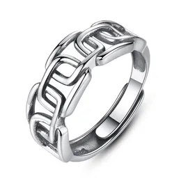 S925 Sterling Silver Casal Ring Ring vintage Designer de estilo punk aberto Anel aberto Mulheres personalizadas do anel requintado anel de casamento Ring Ring