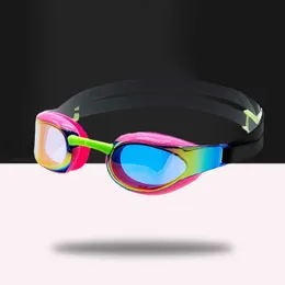 Óculos de óculos de natação adultos cor de cor de nadar a água anti-capa d'água de góias de natação de silicone de silicone ajustável Eyewear P230408