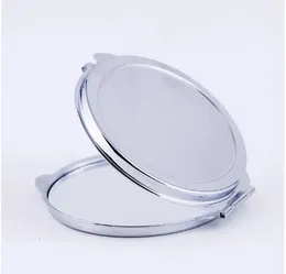 DIY Makeup Mirrors Iron 2 Face Sublimation Blank Plated Aluminum Sheet Girl Gift Cosmetic Compact Mirror Portable Decoration 406Q
