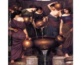 Wall Art Hand Malował The Danaides John William Waterhouse Canvas Painting for Oft Decor Prezent7850937