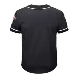 Beyzbol Jersey Erkekler Stripe Kısa Kollu Sokak Gömlekleri Siyah Beyaz Spor Gömlek AD3001