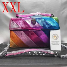 Kvällspåsar xxl kurt g London Rainbow crossbody väskor för kvinnor kensington kedjor väska högkvalitativ kvinna axelväska örn huvudväskor j231109