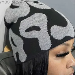 Beanie / Skull Caps Moda Y2k Tricô Impresso Cap Mulheres Homens Pulôver Pile Cap Parágrafo Qualidade Beanie Quente Ins Nova Lã De Soja Frio Cap Beanie YQ231108