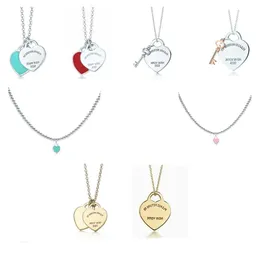 10mm 15mm 19mm Heart Necklace Womens Stainless Steel Gold Chain Pendant Fashion Couple Necklace Valentines Day Gift Girlfriend Jewelry Wholesale