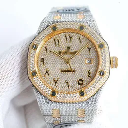 Montre de luxe pour hommes plein de diamants ap menwatch montre-bracelet automatique 62GJ mouvement mécanique de haute qualité uhr buste vers le bas montre glacée royal reloj