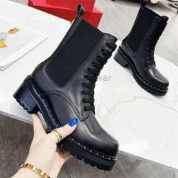 01-013 valentinolies Fashion Party Design Boots Shoes Women High Casual Heel Knight Martin Leather Flat Wool Winter DMWS Warm Wedding JLQE