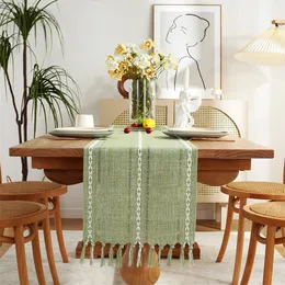 Table Runner Rural Linen Table Runners Tassels de made