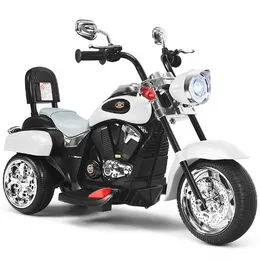 3 hjulbarn åker på motorcykel 6v batteridriven elektrisk leksak vit