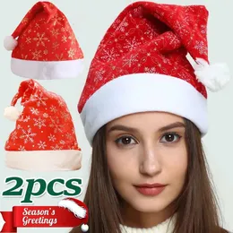 Beanieskull Caps Gold Gümüş Noel Şapkaları Dokumalı Kumaş Noel Baba Noel Cap Merry Yıl Parti Festivali Dekorasyon Hediyeleri 231109