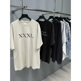 Lyxdesigner's New Men's Women's Short Sleeved Sportswear Set High Edition Front XX Letter broderad rund nacke och T-shirt Kort ärm Loose