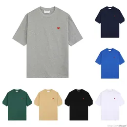 ami T-shirt da uomo T-shirt 2023 Estate Amis Fashion Paris Cotton Tees t Shirt da uomo Causale O-Collo T-shirt basic Maschile Qualità Classica VJNR