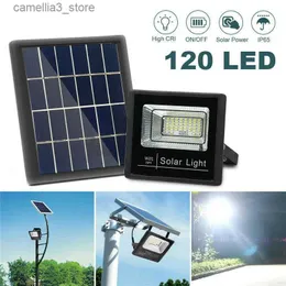 Solar Wall Lights 120Led Solar Projector Solar Reflector Outdoor Solar Spotlights Security Lighting Spotlights Wall Lights for garden Path Garage Q231109