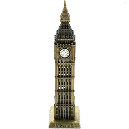 壁時計合金合金建築彫刻英国建築小道具ビッグベンランドマーク図形金属彫像彫刻ブロックモデル