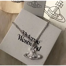 Vivian Saturn Halsketten Perle Western Schmuck Kaiser Witwe Vivian Rückennadel Halskette Frau Saturn Voll Diamond Mutters Geschenk