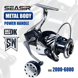 Bębnki Baitcasting Seasir Contra Spinning Fishing Reel All Metal 2000 6000 5 2 1 Drag 15kg 33LB Zasilanie Hamblue Hamurek Sea Water Water Big Fish Cewka 231109