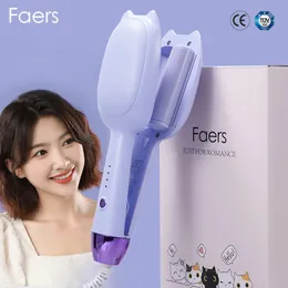 컬링 다리미 faers 헤어 ur 컬러 음성 이온 세라믹 부목 헤어 웨이버 짙은 계란 롤 휴대용 컬링 아이언 웨이브 빠른 헤어 스타일링 도구 231109