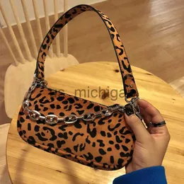 Borse da sera Borse per le donne Designer di lusso Mini spalla 2023 Nuovo in PU Vintage Leopard Print Lmitation Borse a catena in pelle di daino sotto le ascelle J231109