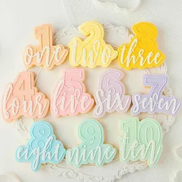 Formy do pieczenia wszystkiego najlepszego z okazji urodzin Numer 1-10 Cake Dekorowanie narzędzie ciastka ciastka cukrowa Forma Fondant Press Press Cutters Cutter