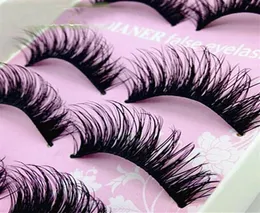 Whole 5 Pairs Women Lady Lashes Makeup Handmade Thick Fake Cross False Eyelashes Tools28813983372