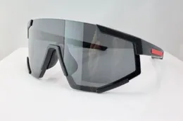 Designer Shield White Visor Red Stripe Mens Women Cycling Eyewear Men Fashion Polarized Sunglasses Outdoor Sport Running Glasses