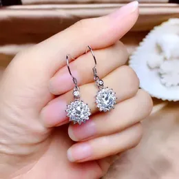 Orecchini pendenti DIWENFU Orecchini in argento sterling Aretes De Mujer Goccia per le donne Gioielli con diamanti alla moda geometrici Orecchini Bizuteria Ragazza