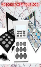 No brand DIY Colors Matte Shimmer Glitter Eyeshadow Palette Private Label Cosmetics Customized Makeup Pallete 26mm hole3845414