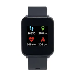 Fusion unisex Smart Watch Fitness Tracker Black Case Black Strap