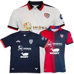 2023 2024 Cagliari Soccer Jerseys Pavoletti Lapadula Viola Shomurodov Jankto Luvumbo Nandez Obert Makoumbou Rog 23 24 Hem Away 3rd Football Men and Kids Shirts