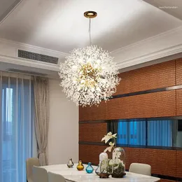 Pendant Lamps Dandelion Fireworks Chandelier Crystal Dining Room Lamp Modern Simple Bedroom Bar Clothing Shop Window Net Red