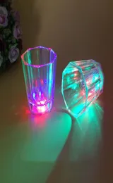 DHL Líquido Ativado LED S Óculos Multicolor Vidro de Vinho Fun Light Up Ss 2 oz Tumbler Creative6526327